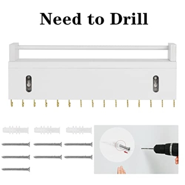 Zhithink Stylish Wall Mounted Jewelry Holder with Hooks