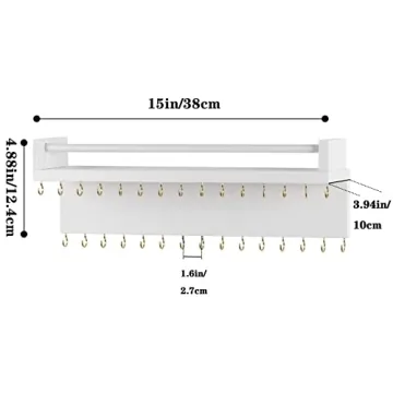Zhithink Stylish Wall Mounted Jewelry Holder with Hooks
