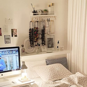 Zhithink Stylish Wall Mounted Jewelry Holder with Hooks