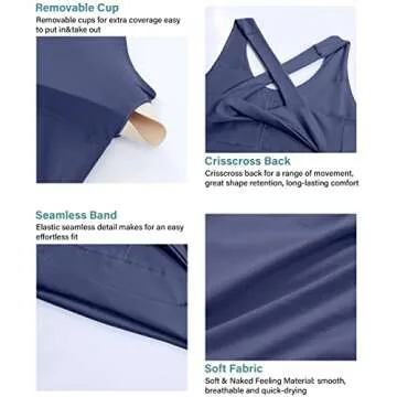 JOYSPELS Women’s Criss-Cross Sports Bra for Comfort