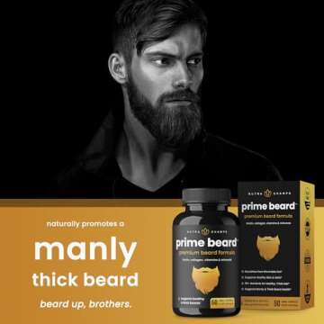 NutraChamps Prime Beard Vitamins for Thick Facial Hair