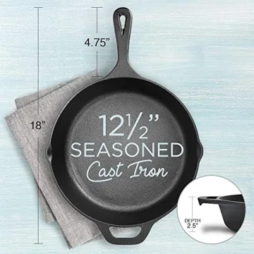 12 Inch Cast Iron Skillet Nonstick Pre-Seasoned Cookware