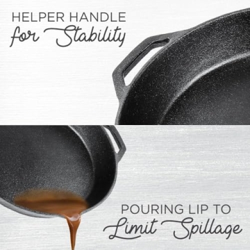 12 Inch Cast Iron Skillet Nonstick Pre-Seasoned Cookware