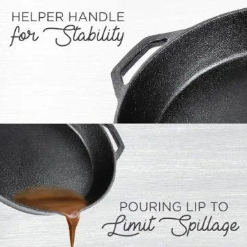 12 Inch Cast Iron Skillet Nonstick Pre-Seasoned Cookware