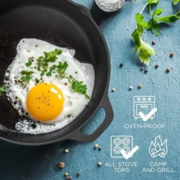 12 Inch Cast Iron Skillet Nonstick Pre-Seasoned Cookware