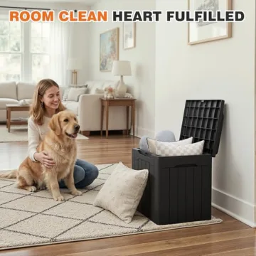 Acurax 32 Gallon Deck Box Outdoor Indoor Waterproof Storage Box for Patio Furniture, Pool Accessorie...