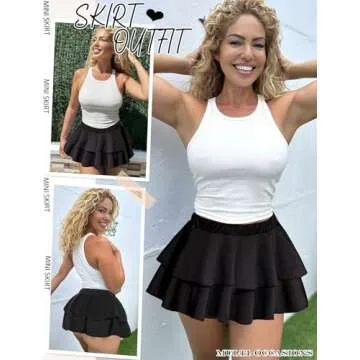 Avidlove Women Schoolgirl Pleated Sexy Mini Cosplay Skirt Ruffle Lingerie(Black,XS)