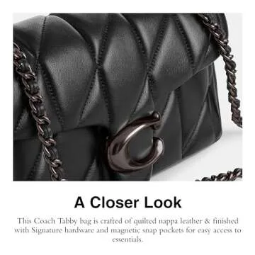 Buy Coach Quilted Tabby Shoulder Bag 20 in V5/Black