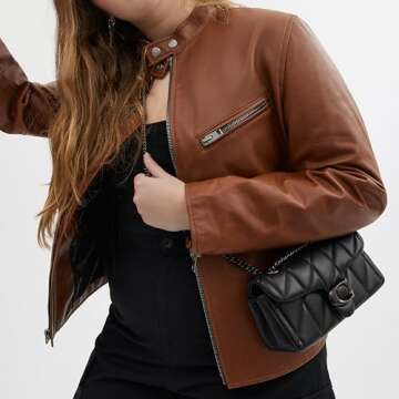 Coach Quilted Tabby Shoulder Bag 20 with Chain, V5/Black