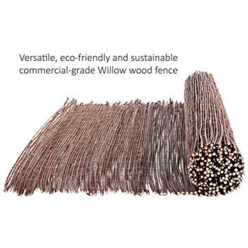Eco-friendly Willow Rolled Panel Fence for Gardens