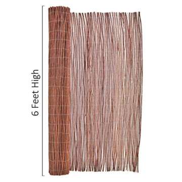 Eco-friendly Willow Rolled Panel Fence for Gardens