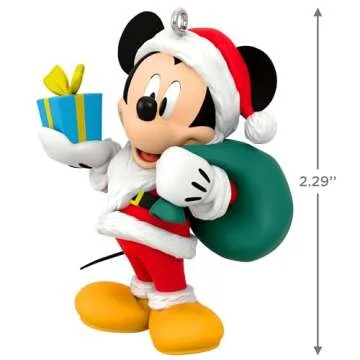 Hallmark Keepsake Christmas Ornament 2024, Disney All About Mickey! Santa Mickey, Gifts for Disney Fans