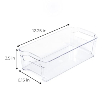 Smart Design Stackable Refrigerator Bins Set of 4