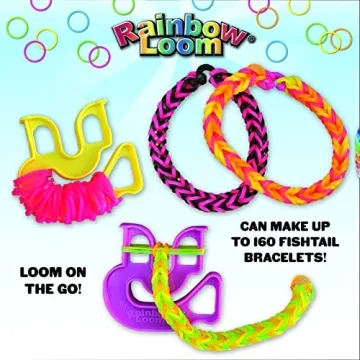 Rainbow Loom Treasure Box NEON Edition, Create with 8000 Bands