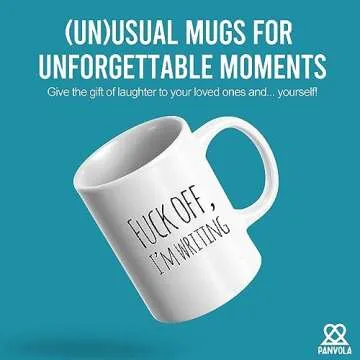 Panvola F**k Off I'm Writing Writer Gfts For Author Dad Mom Husband Wife Boyfriend Girlfriend Sister Brother Warning Mug Novelty Ceramic Coffee Cup 11 Ounces White Cups