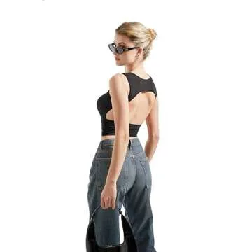 SUUKSESS Sexy Backless Tank Top for Women Summer