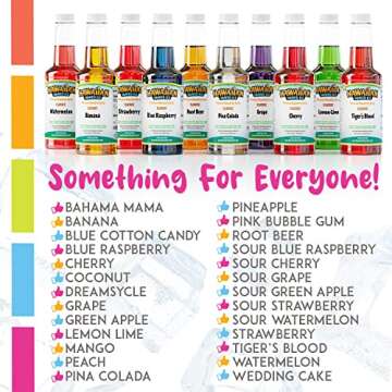 Hawaiian Shaved Ice Root Beer Syrup - Nut Soy Dairy Free - Flavor Fluffy & Crunchy Snow Cones - Shelf Stable - Makes 8 Servings - 16 ounces