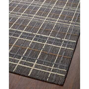 Loloi II Rainier Collection RAI-11 Indoor/Outdoor, Charcoal/Multi 7'-10" x 10'-10" Area Rug