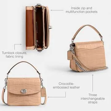 Shop Coach Embossed Croc Cassie Crossbody 19 Bag