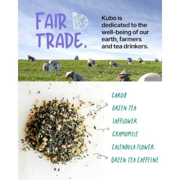 Kubo Tea Organic Tropical Green Tea Blend - High Caffeine Energy