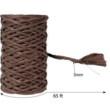 65 Feet Floral Wire Rustic Vine Bind Wire for Craft Wrapping Flower Bouquets(1 Roll,Dark Brown)