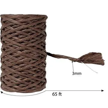 65 Feet Floral Wire Rustic Vine Bind Wire for Craft Wrapping Flower Bouquets(1 Roll,Dark Brown)