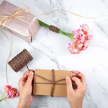 65 Feet Floral Wire Rustic Vine Bind Wire for Craft Wrapping Flower Bouquets(1 Roll,Dark Brown)