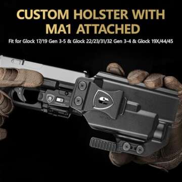 WARRIORLAND MA1 Pistol Light & Custom Glock Holster
