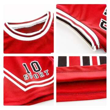 Admireme Toddler Kids Sports Shorts Set Baby Boys Girls Basketball Jersey Outfit Tracksuit Letters Tank Top Mesh Track Shorts