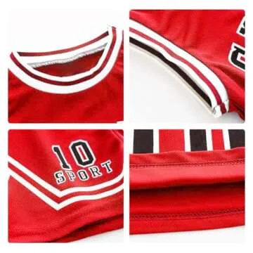 Admireme Toddler Kids Sports Shorts Set Baby Boys Girls Basketball Jersey Outfit Tracksuit Letters Tank Top Mesh Track Shorts