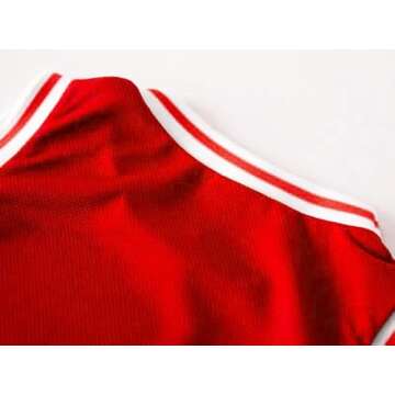 Admireme Toddler Kids Sports Shorts Set Baby Boys Girls Basketball Jersey Outfit Tracksuit Letters Tank Top Mesh Track Shorts