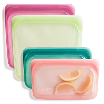 Stasher Silicone Reusable Storage Bags 4-Pack Eco-Friendly