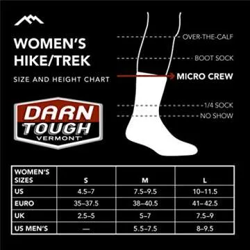 Darn Tough Women's Treeline Micro Crew Midweight with Cushion Hiking Sock (Style 1971) - Aqua, Medium