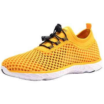 Zhuanglin Women's Quick Drying Aqua Water Shoes Orange Yellow 6.5