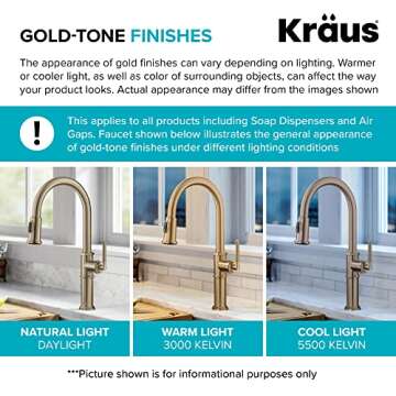 KRAUS Bolden Commercial Style 2-Function Single Handle Pull Down Kitchen Faucet in Brushed Gold, KPF-1610BG