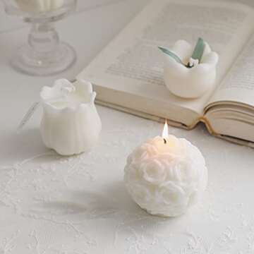 Hydrangea Onion Flower Shaped Candle - Aromatherapy Gift
