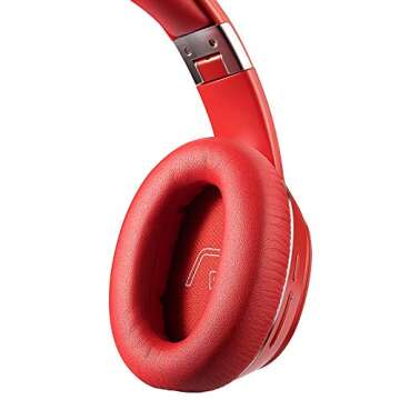 Edifier W820BT Bluetooth Headphones - Foldable Wireless Headphone with 80-Hour Long Battery Life - Red