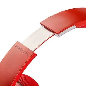 Edifier W820BT Bluetooth Headphones - Foldable Wireless Headphone with 80-Hour Long Battery Life - Red