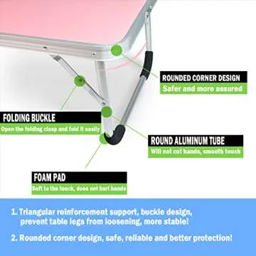 Lightweight UTDFBWQ Portable Folding Table for Outdoor Fun