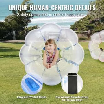 VEVOR Inflatable Bumper Balls 2-Pack, 3FT/0.9M Body Sumo Zorb Balls for Kids & Teens, Durable PVC Human Hamster Bubble Balls for Outdoor Team Gaming Play, Bumper Bopper Toys for Playground, Yard, Par