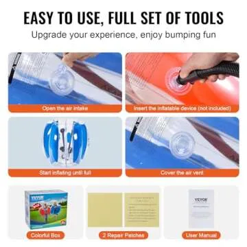 VEVOR Inflatable Bumper Balls 2-Pack, 3FT/0.9M Body Sumo Zorb Balls for Kids & Teens, Durable PVC Human Hamster Bubble Balls for Outdoor Team Gaming Play, Bumper Bopper Toys for Playground, Yard, Par