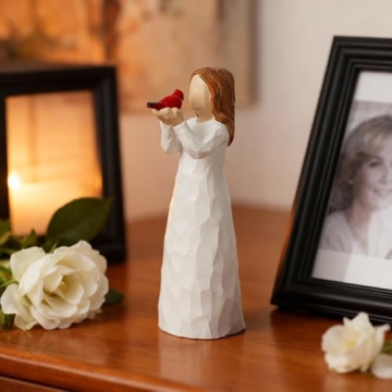 Angel Cardinal Figurine Gift for Loss of Loved One