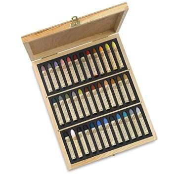 Sennelier Wooden Box Oil Pastel Set, 36 Count (Pack of 1), Multicolor