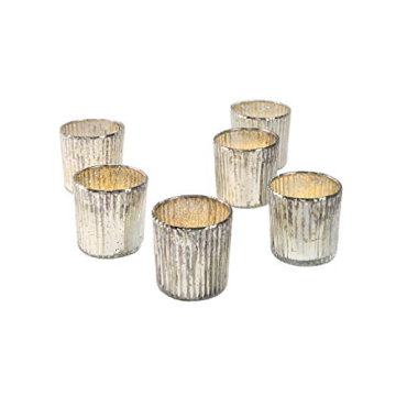 Elegant Ribbed Glass Votive Holders Set of 6 for Any Occasion