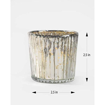 Elegant Ribbed Glass Votive Holders Set of 6 for Any Occasion