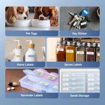 NIIMBOT Label Maker Machine D11 Label Printer Tape Included Portable Wireless Connection Multiple Templates Available for Phone Easy to Use Office Home Organization USB Rechargeable