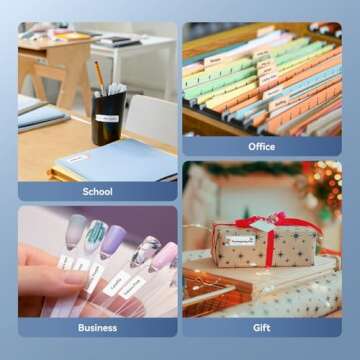 NIIMBOT Label Maker Machine D11 Label Printer Tape Included Portable Wireless Connection Multiple Templates Available for Phone Easy to Use Office Home Organization USB Rechargeable