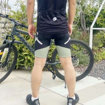 sponeed Men's Cycling Shorts Padded Bicycle Riding Pants Bike Biking Clothes Cycle Wear Tights