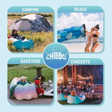 Chillbo Shwaggins Inflatable Couch – Cool Inflatable Chair Easy Setup is Perfect for Hiking Gear, ...