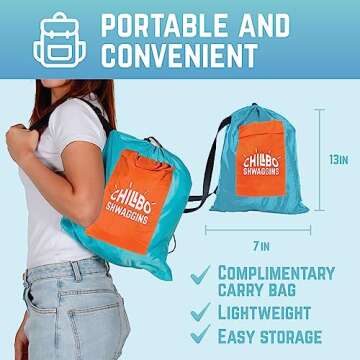 Chillbo Shwaggins Inflatable Couch – Cool Inflatable Chair Easy Setup is Perfect for Hiking Gear, Beach Chair and Music Festivals. (Turquoise)